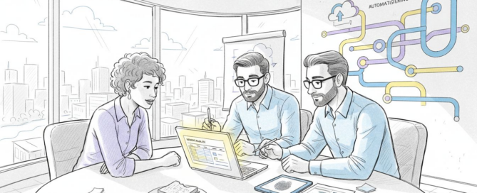 Het sales team bespreekt gezamenlijk de nieuwste cijfers en analyses op kantoor om hun B2B-strategie verder te versterken.