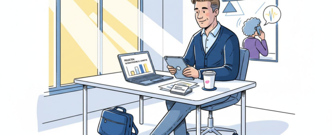 Op een druk kantoor wordt er professioneel gewerkt aan het opzetten van B2B-contacten.