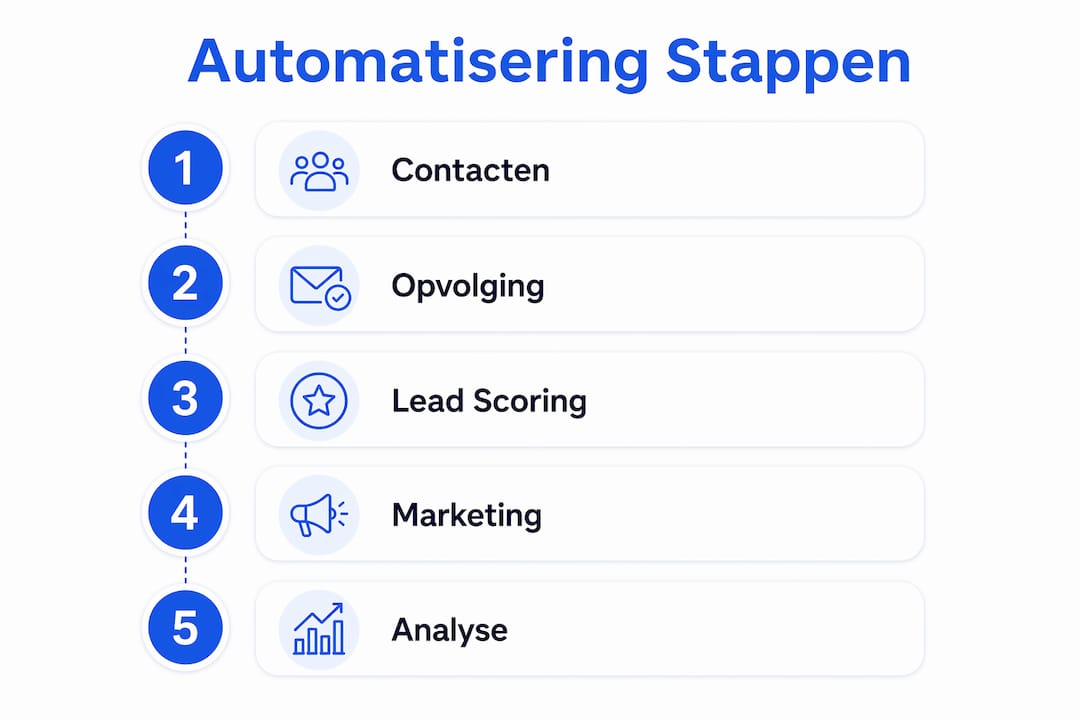 Infographic: stapsgewijs automatiseren van klantrelaties