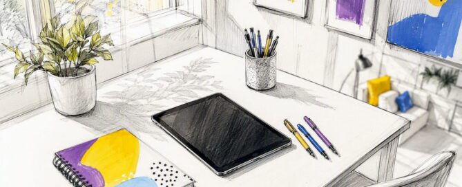 Moderne werkplek met slimme tools voor zakelijke leadgeneratie