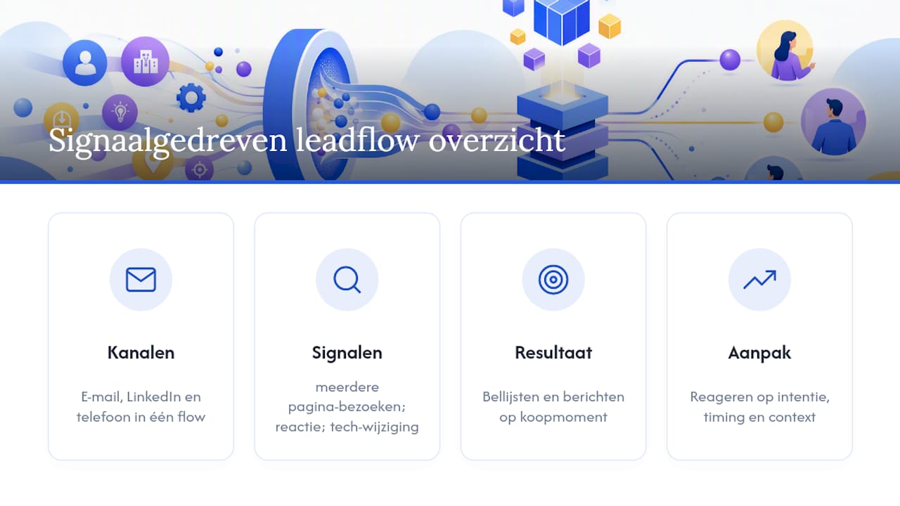 Hoe Re:Positive signaalgedreven leadgeneratie inzet — overview diagram