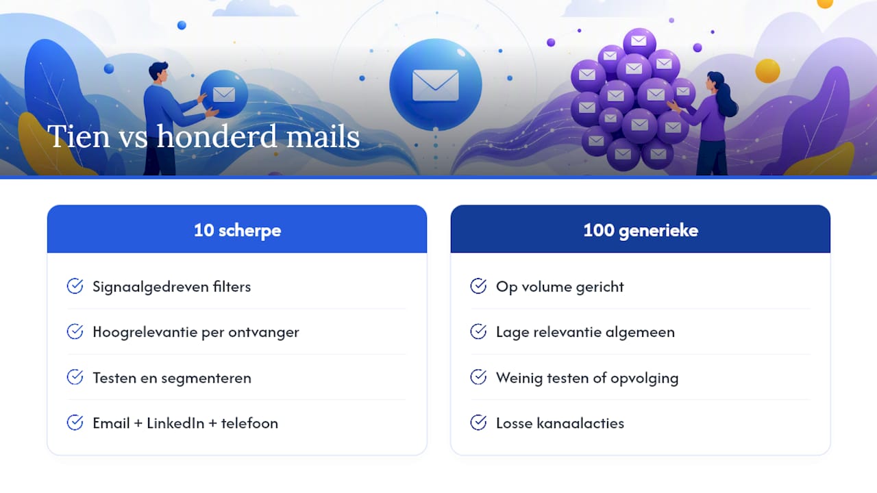 Signaalgestuurde outreach versus algemene massamailing